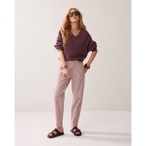 Summum 4s2988-12478 334 chino pant printed stripe twill deepfig