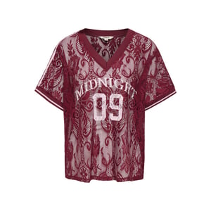 Only onljules s/s v-neck lace top wvn ex 15383405 tibetan red