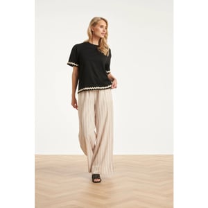 Smashed Lemon Dames t-shirt met golvende afwerking |
