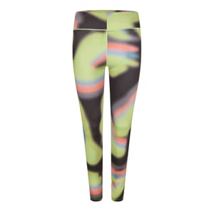 Women's Diadora Abstract Patterned Shapewear Leggings in Blk/Green