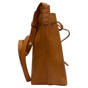 Mansur Gavriel Mini Bucket Bag in Brown Leather