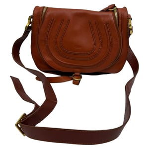 Chloé Medium Marcie Crossbody Bag in Orange Leather