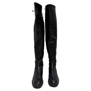 Stuart Weitzman Lowland Over the Knee Boots in Black Leather