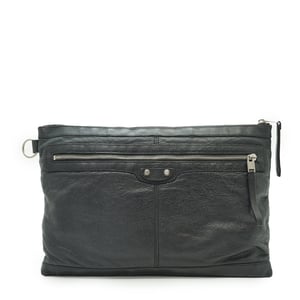 Balenciaga leren clutch met clipsluiting