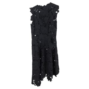 Sportmax Kant Midi-jurk in Zwart Polyester