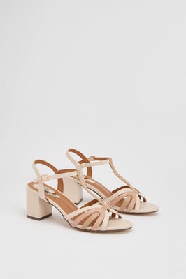 Good For The Sole: Bethany Strappy Faux Leather Block Heel Sandals