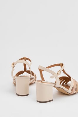 Good For The Sole: Bethany Strappy Faux Leather Block Heel Sandals
