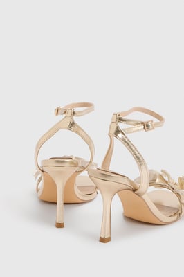 Primrose Faux Leather Corsage High Stiletto Heeled Sandals