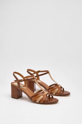 Good For The Sole: Bethany Strappy Faux Leather Block Heel Sandals