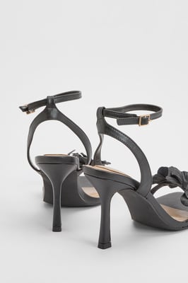 Primrose Faux Leather Corsage High Stiletto Heeled Sandals