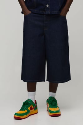 Multi Pocket Longline Denim Jorts