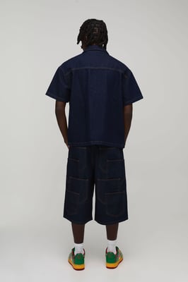Multi Pocket Longline Denim Jorts