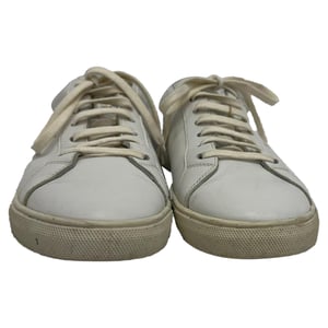 Saint Laurent Andy Low-Top Sneakers in White Calf Leather