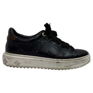 Louis Vuitton Monogram Time Out Sneakers in Black Leather