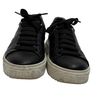 Louis Vuitton Monogram Time Out Sneakers in Black Leather