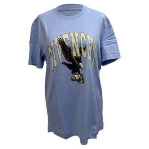 Givenchy Adelaar Logo-Print T-Shirt in Blauw Katoen