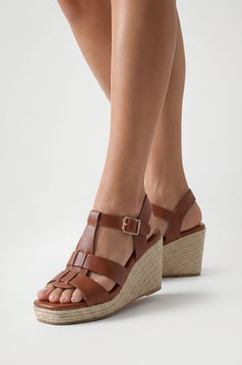 Extra Wide Fit T Bar Strappy Wedges