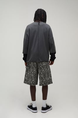 Parachute Fit Leopard Print Twill Short