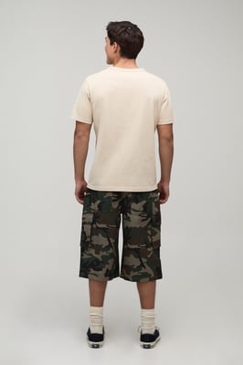 Wide Fit Camo Cargo Longline Short
