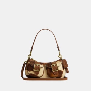 Ashton Shoulder Bag In Haircalf With Cow Print