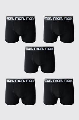 5 Pack Black Man. Boxers