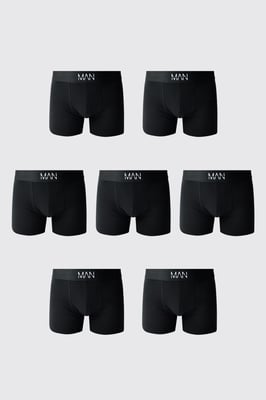 7 Pack Black MAN Boxers