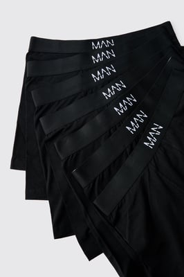 7 Pack Black MAN Boxers