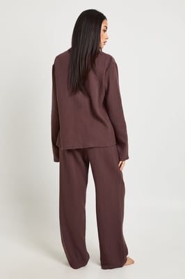 Muslin Long Sleeve Shirt & Trouser Pyjama Set