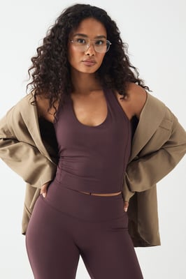 DSGN Studio Sports Sculpt Detail Padded Halterneck Top