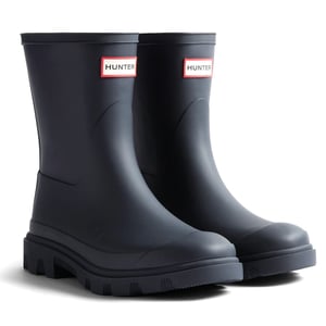 Hunter Downpour Short Rubberen Vrouwen Marineblauwe Wellies
