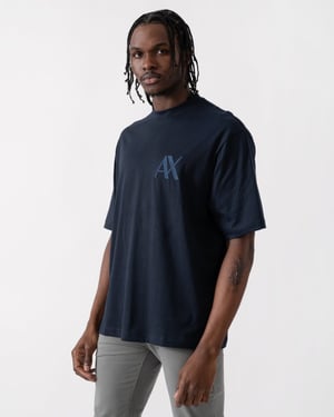 Monogram Logo T-Shirt in Dark Blue