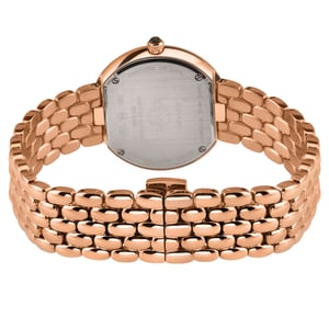 GV2 Arezzo Women's Diamond Watch, IPRG Case, Tiger Eye Dial, 316L Stainless Steel IPRG Bracelet Watch.