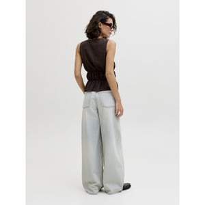 Jack & Jones Jxalmira linen blend tie sl top wvn