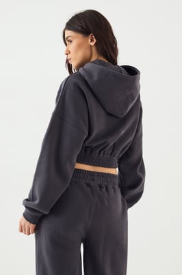 DSGN Studio Sport Boxy Crop Zip Through Hoodie