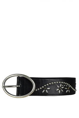 Saint Laurent Bälte med nitar Svart