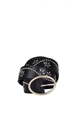 Saint Laurent Bälte med nitar Svart