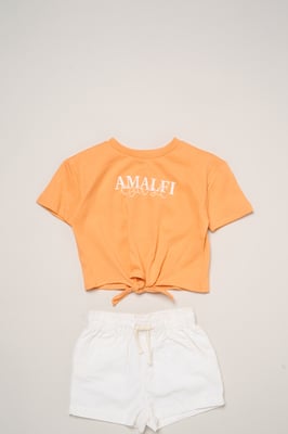 Amalfi Coast Printed Tee and Linen Shorts