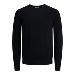 Jack & Jones Tröja Emil Stickad Rundhalsad Svart