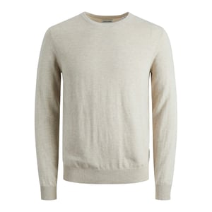 Jack & Jones Tröja Emil Stickad Rundhalsad Beige