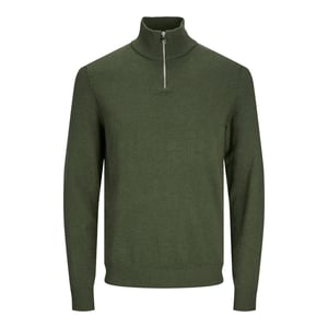 Jack & Jones Tröja Emil Knit Halvdraget Grön