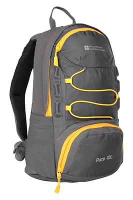 'Pace' Unisex Rucksack Water Resistant Reflective Backpack Grey