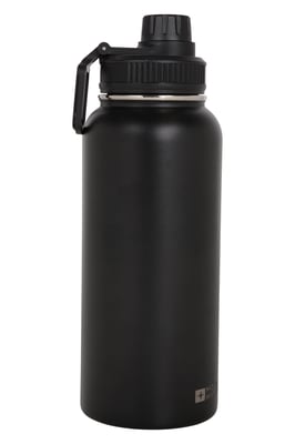 Insulated Water Bottle with Handle Stainless Steel Lightweight Easy Clean Black