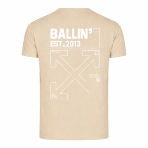 Ballin Est. 2013 T-shirt SS Baktryck Kors T-shirt Beige