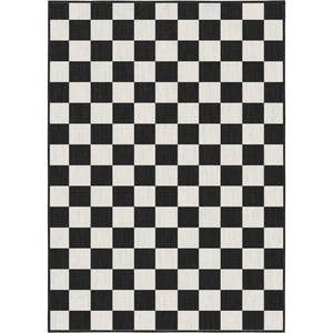 Muratap Buitenkleed brussels costa blocks wit- 120x170 cm