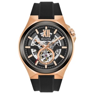 Bulova Automatic Heren Horloge Zwart 98A177