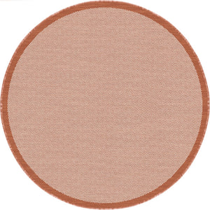 Muratap Buitenkleed brussels rond uni effen kader terra- 120 cm rond