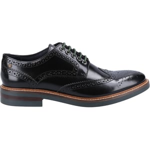 Base London Woburn Excel Heren Brogues Schoenen Zwart