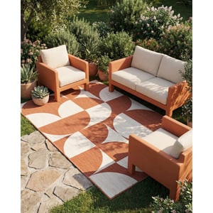 Muratap Buitenkleed brussels summer terra creme- 120x170 cm