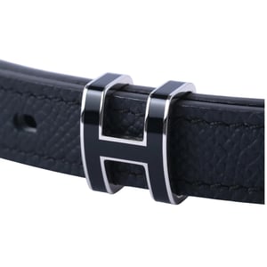 Hermès Pop H Belt 15mm Black Epsom Leather Palladium Hardware - '20s