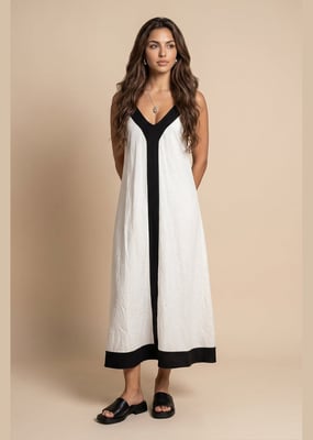 Contrast Maxi Dress